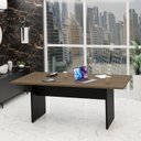 Ver imagem 2 de Mesa de Reunião para Escritório 200x100cm Marrom/Nogal