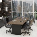 Ver imagem 1 de Mesa de Reunião para Escritório 200x100cm Marrom/Nogal