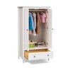 Guarda-roupa Infantil 2 Portas e 1 Gavetas 97cm em Madeira Maciça Nest - 9