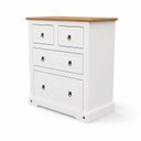 Ver imagem 4 de Conjunto Quarto de Bebê 4 Peças com Berço Cômoda Guarda-Roupa e Baú MDF Bege Retrô Smile