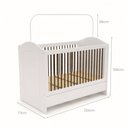 Ver imagem 5 de Conjunto Quarto de Bebê 4 Peças com Berço Cômoda Guarda-Roupa e Baú MDF Bege Retrô Smile