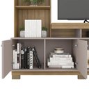 Ver imagem 6 de Home Estante Rio 210cm Tv até 65 com Prateleiras Mdp/hdf Mel/cacao G11 - Gran Belo