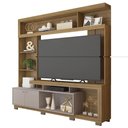 Ver imagem 2 de Home Estante Rio 210cm Tv até 65 com Prateleiras Mdp/hdf Mel/cacao G11 - Gran Belo