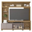 Ver imagem 7 de Home Estante Rio 210cm Tv até 65 com Prateleiras Mdp/hdf Mel/cacao G11 - Gran Belo