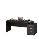 Ver imagem 2 de Mesa de Escritório Pedestal 3 Gavetas 190cm Preto