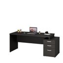 Ver imagem 3 de Mesa de Escritório Pedestal 3 Gavetas 190cm Preto