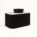 Ver imagem 1 de Gabinete para Banheiro Suspenso Manchester 80cm Branco/preto