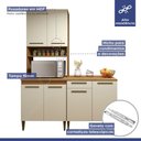 Ver mais imagens de Cozinha Completa Niterói 6 Portas 1 Gaveta Kaiki Móveis