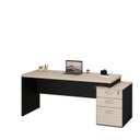Ver imagem 2 de Mesa de Escritório Pedestal 3 Gavetas 190cm Carvalho Bege