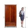 Guarda Roupa 2 Portas e 1 Gavetas 97cm em Madeira Maciça Imbuia Nest - 5