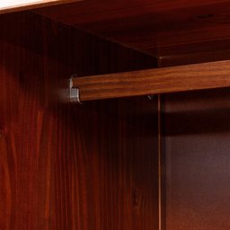 Guarda Roupa 2 Portas e 1 Gavetas 97cm em Madeira Maciça Imbuia Nest - 11