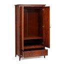 Ver imagem 2 de Guarda Roupa 2 Portas e 1 Gavetas 97cm em Madeira Maciça Imbuia Nest