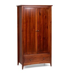 Guarda Roupa 2 Portas e 1 Gavetas 97cm em Madeira Maciça Imbuia Nest - 3