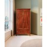 Guarda Roupa 2 Portas e 1 Gavetas 97cm em Madeira Maciça Imbuia Nest - 1