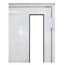 Ver mais imagens de Porta Lambril de Alumínio 210 x 80cm com Friso e Visor Linha 30 Abertura Direita Branco Esquadrias Bergamo