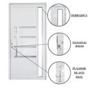 Ver imagem 7 de Porta Lambril de Alumínio 210 x 80cm com Friso e Visor Linha 30 Abertura Direita Branco Esquadrias Bergamo