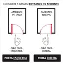 Ver imagem 5 de Porta Lambril de Alumínio 210 x 80cm com Friso e Visor Linha 30 Abertura Direita Branco Esquadrias Bergamo