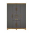 Ver imagem 1 de Guarda-roupa 6 Portas 3 Gavetas England Nature/alasca