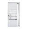 Porta Lambril de Alumínio 210 X 80cm com Friso e Visor Linha 30 Lado Esquerdo Esquadrias Bergamo - 3