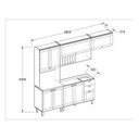Ver imagem 3 de Cozinha Completa com Cristaleira Forno 100% MDF Iluminata