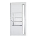 Ver imagem 3 de Porta Lambril de Alumínio 210 x 90cm com Friso e Visor Linha 30 Abertura Direita Branco Esquadrias B