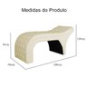 Maca Estofada Estética Capitonê 80 Cm Suede Marfim - Fm - 2