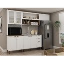 Ver imagem 1 de Cozinha Completa com Cristaleira Forno 100% MDF Iluminata