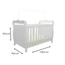 Ver imagem 2 de Berço Peroba Lisi Americano Branco 100% Mdf 3 em 1 Infantil