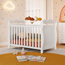 Ver imagem 5 de Berço Peroba Lisi Americano Branco 100% MDF 3 em 1 Infantil