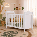 Ver imagem 1 de Berço Peroba Lisi Americano Branco 100% MDF 3 em 1 Infantil