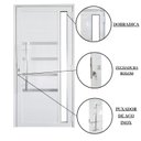 Ver imagem 7 de Porta Lambril de Alumínio 210 x 90cm com Friso e Visor Linha 30 Abertura Esquerda Branco Esquadrias