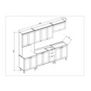 Ver imagem 3 de Cozinha Completa com Cristaleira Forno e Balcão Para Cooktop 100% MDF Iluminata