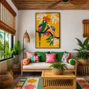 Ver imagem 5 de Quadro Canvas Papagaios Tropicais 40X30cm Mold Branca