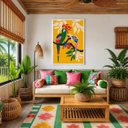 Ver imagem 4 de Quadro Canvas Papagaios Tropicais 40X30cm Mold Branca