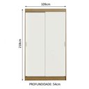 Ver imagem 4 de Guarda-roupa Solteiro Madesa Tokio 2 Portas de Correr 2 Gavetas