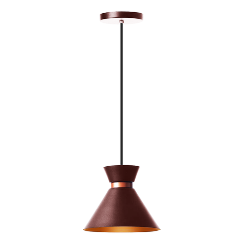 Lustre Pendente Dubai 17cm Para Mesa Balcão Gourmet Cor: Marrom