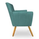 Ver imagem 5 de Kit 8 Poltronas Decorativa Leticia Suede Pés Palito Castanho - Pallazio