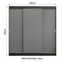 Ver imagem 4 de Guarda-roupa Casal Madesa Reno 3 Portas de Correr