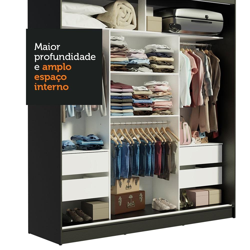 Guarda-roupa Casal Madesa Reno 3 Portas de Correr - 7