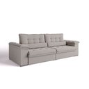 Ver imagem 7 de Sofá Linho Retrátil e Reclinável Majestoso 200cm Espresso Móveis