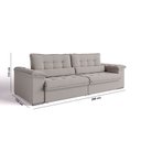 Ver imagem 3 de Sofá Linho Retrátil e Reclinável Majestoso 200cm Espresso Móveis