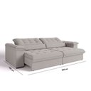 Ver imagem 5 de Sofá Linho Retrátil e Reclinável Majestoso 200cm Espresso Móveis