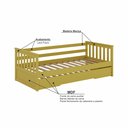 Ver imagem 4 de Bicama Infantil Mission em Madeira Maciça/MDF Amarelo