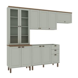 Cozinha Completa com Cristaleira 100% MDF Iluminata - 2