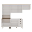 Ver imagem 4 de Cozinha Completa Modulada com Cristaleira 100% MDF Iluminata Branco/Ébano