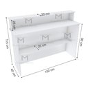 Ver imagem 2 de BALCÃO APOIO LOJA 150 CM M194.2021.B (LOJA, RECEÇÃO) MUNDI MOVEIS