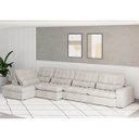 Ver imagem 2 de Sofá Volt com Chaise 5,00m em Boucle Alaska Bege - Home Mobily