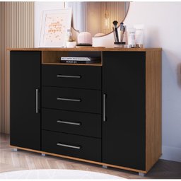 Comoda Sapateira 2 portas 4 Gavetas 1 Nicho Gold - 1