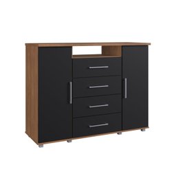 Comoda Sapateira 2 portas 4 Gavetas 1 Nicho Gold - 2