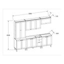 Ver imagem 4 de Cozinha Completa Modulada com Cristaleira e Balcão para Cooktop 100% MDF Iluminata Verde/Mint/Ébano